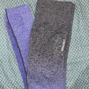 Gymshark Ombre Seamless Leggings Indigo/Black